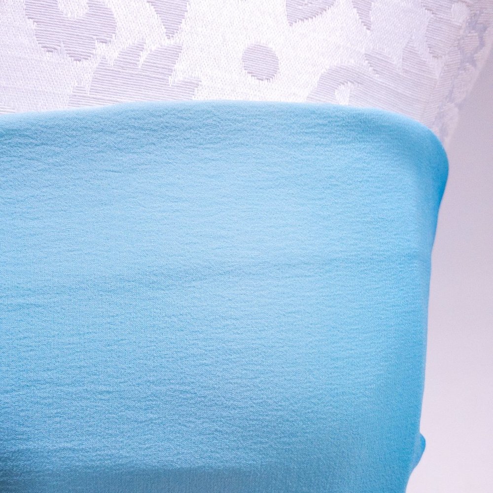 Y2K Vintage 8 Silk Dress Ombre Tie Dye Print Strapless Long Maxi Formal Blue PH5 - Picture 2 of 12